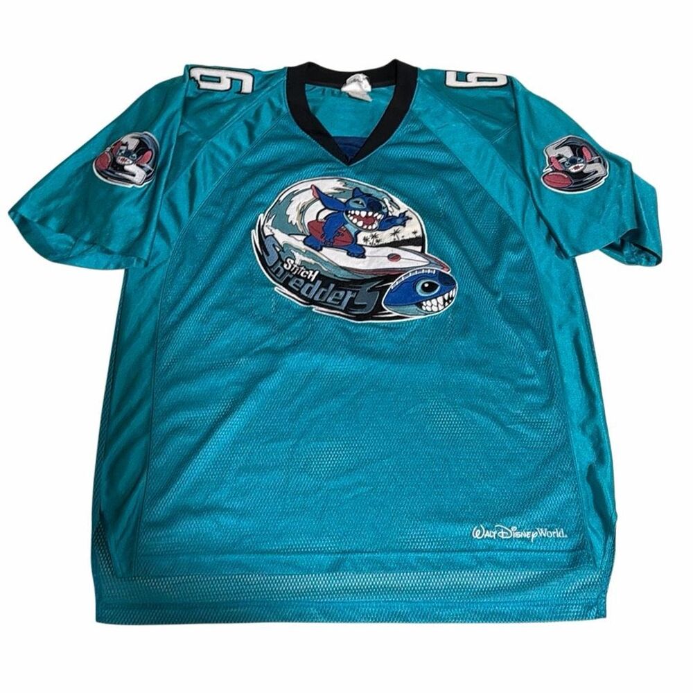 Y2K Disney Lilo & Stitch Experiment 626 Embroidered Mesh Hockey Jersey Adult XL